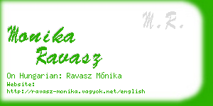 monika ravasz business card